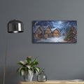 'Christmas Eve in the Mountain Village' by Veve – Metal Wall Art, 24x12 room view