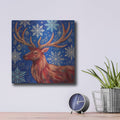'Christmas Sparkle – The Golden Reindeer' by Veve – Metal Wall Art, 12x12 room view