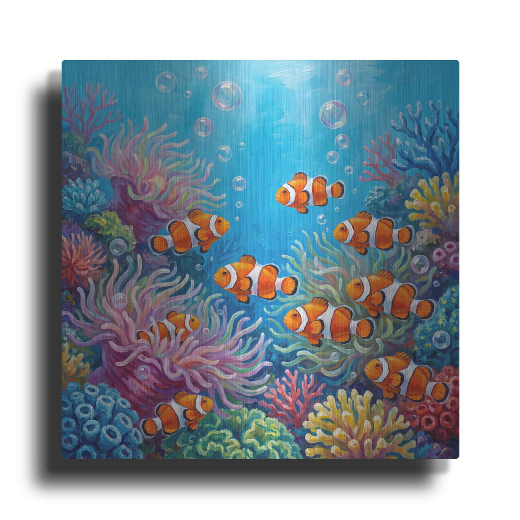 'Clownfish Family' by Veve – Metal Wall Art
