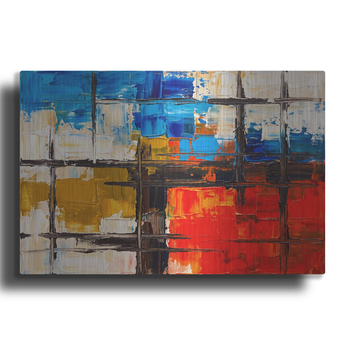 'Cobalt Flame' by Veve – Metal Wall Art