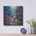 'Coral Carnival' by Veve – Metal Wall Art, 12x12 room view