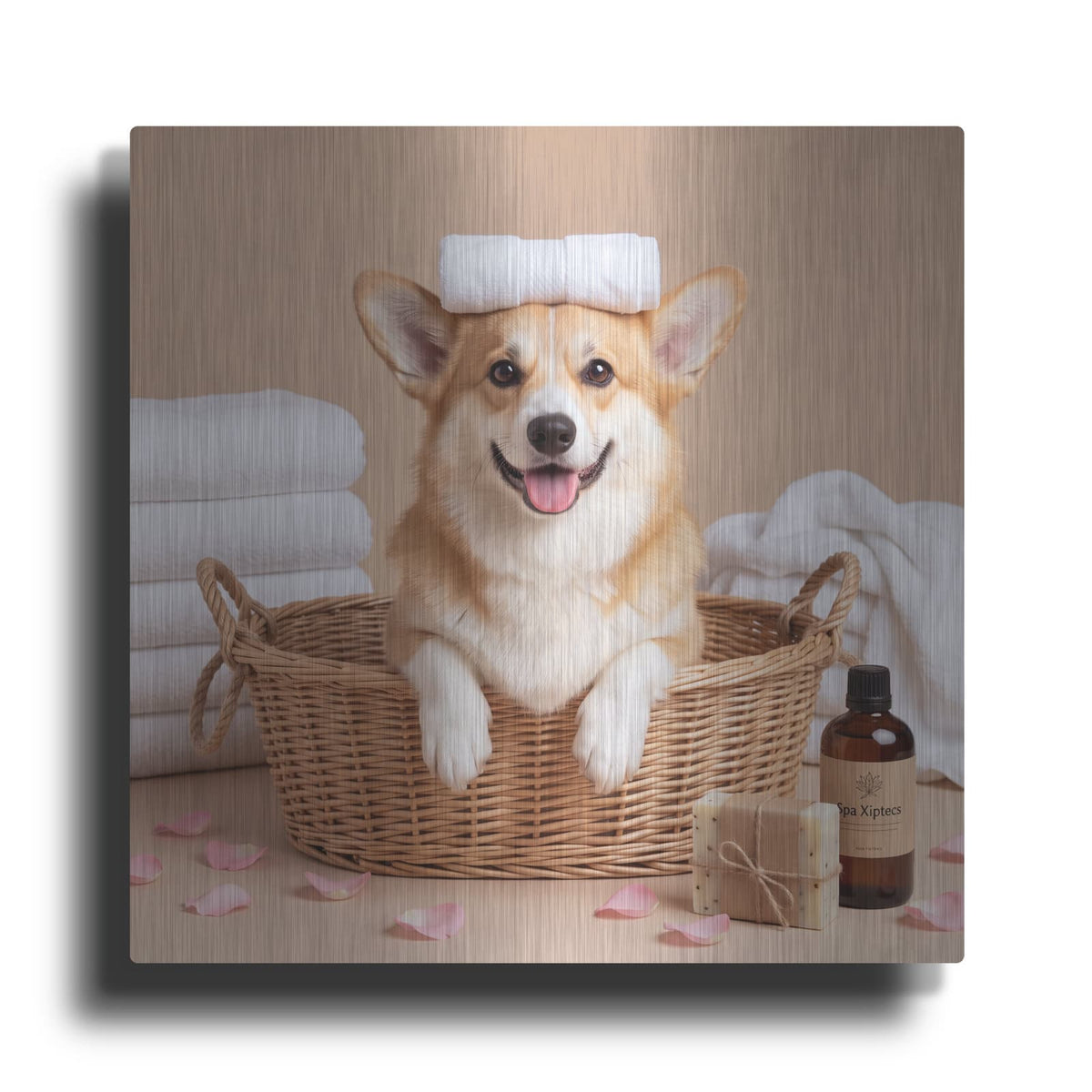 'Corgi Laundry Room Helper' by Veve – Metal Wall Art