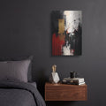 'Crimson Gold Contrast' by Veve – Metal Wall Art, 12x16 room view