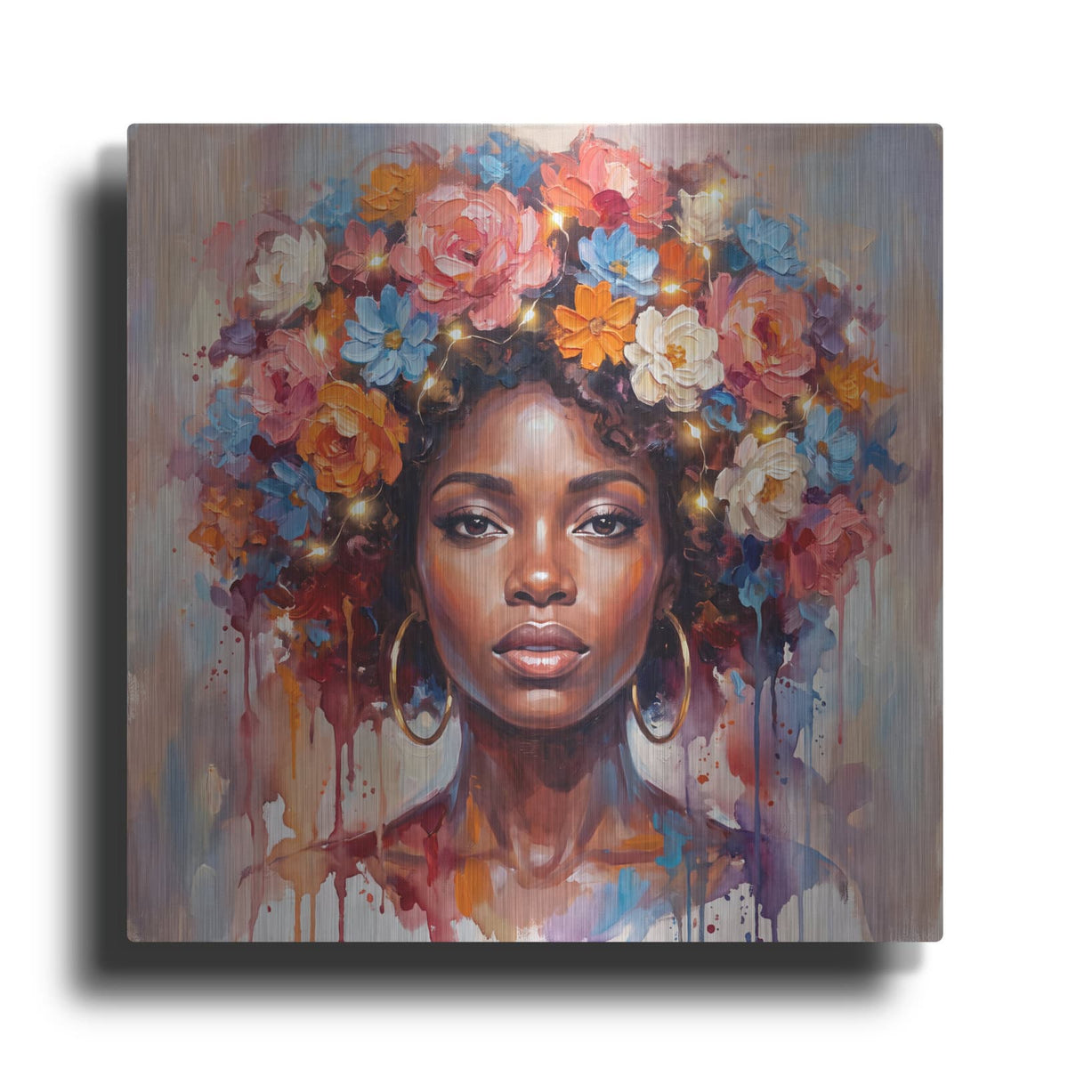 'Crowned Black Beauty I' by Veve – Metal Wall Art