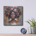 'Crowned Black Beauty II' by Veve – Metal Wall Art, 12x12 room view