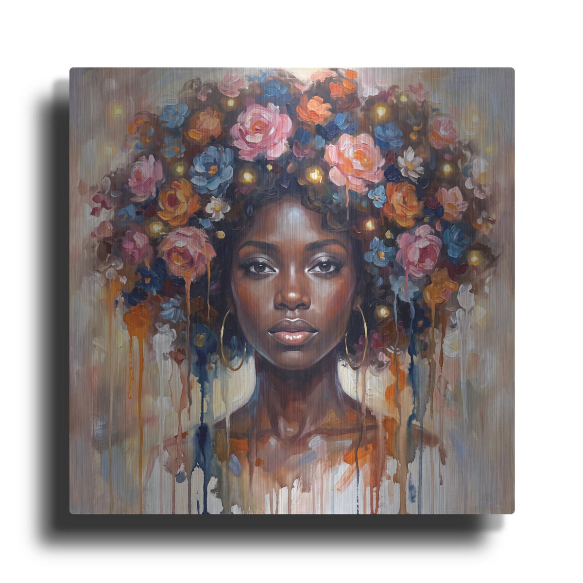 'Crowned Black Beauty II' by Veve – Metal Wall Art