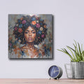 'Crowned Black Beauty III' by Veve – Metal Wall Art, 12x12 room view