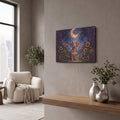 'Dachshund in Celestial Garden' by Veve – Metal Wall Art, 16x12 room view