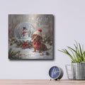 'Dachshund Let It Snow' by Veve – Metal Wall Art, 12x12 room view