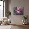 'Dahlia Symphony' by Veve – Metal Wall Art, 16x12 room view