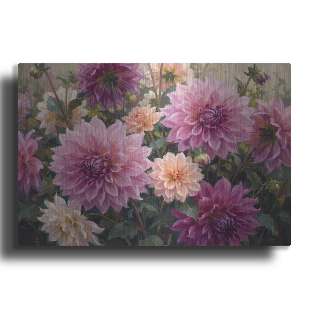 'Dahlia Symphony' by Veve – Metal Wall Art