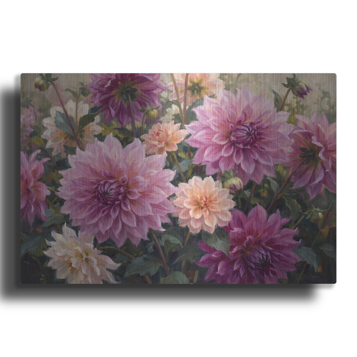'Dahlia Symphony' by Veve – Metal Wall Art