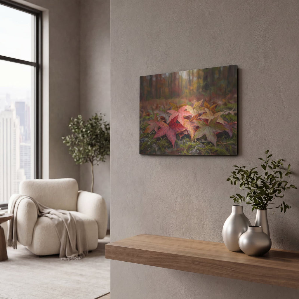 'Embers of the Season' by Veve – Metal Wall Art, 16x12 room view