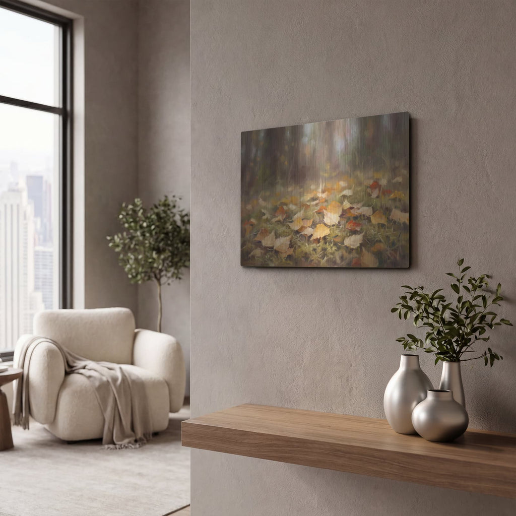 'Fallen Gold' by Veve – Metal Wall Art, 16x12 room view