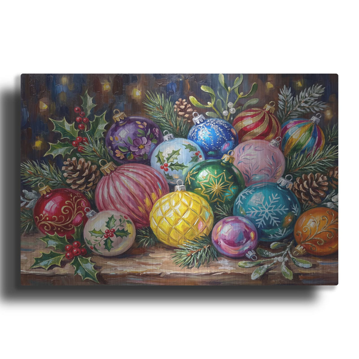 'Festive Christmas I' by Veve – Metal Wall Art