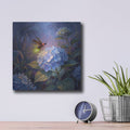 'Firefly and Hydrangea' by Veve – Metal Wall Art, 12x12 room view