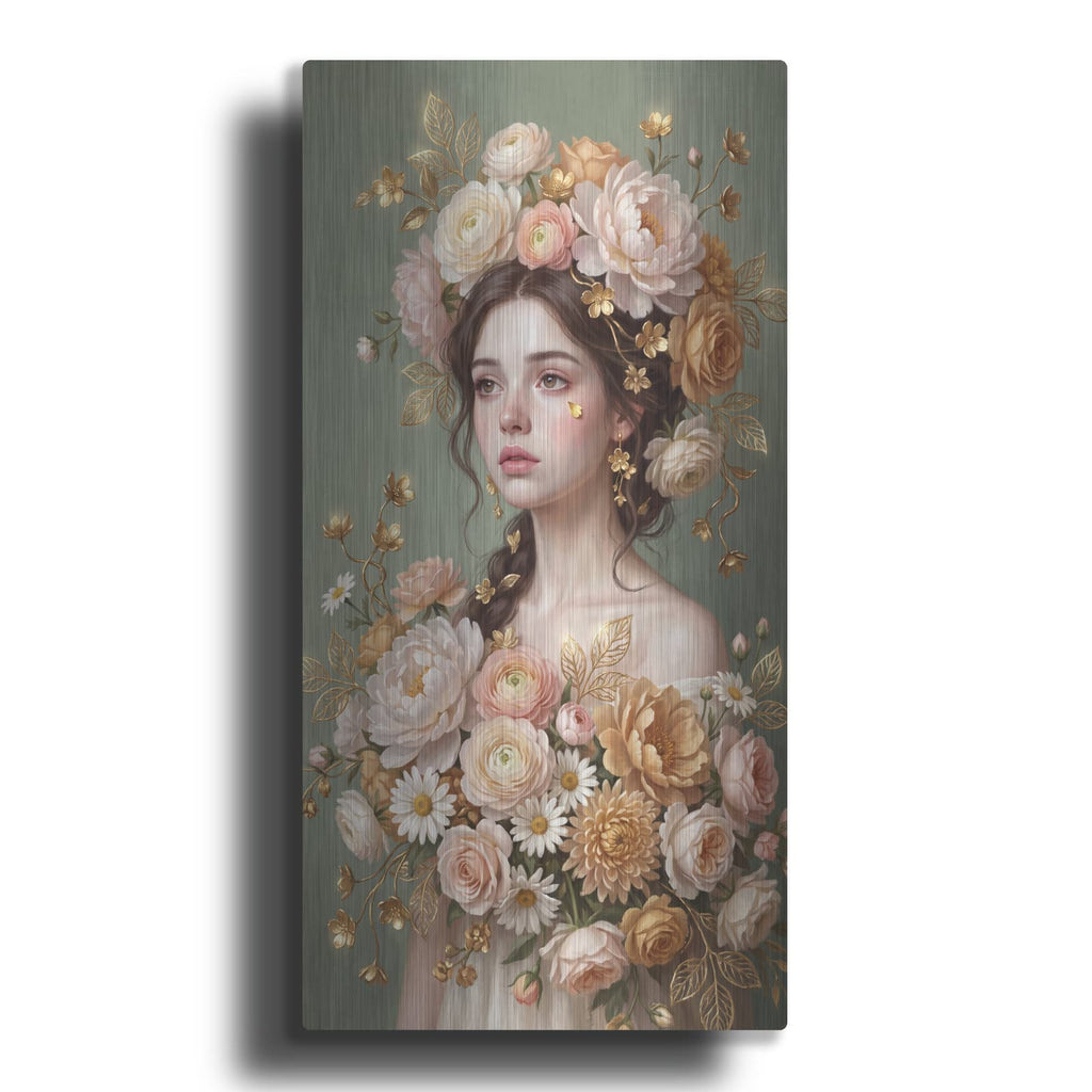 'Floral Portrait I' by Veve – Metal Wall Art