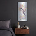 'Floral Portrait II' by Veve – Metal Wall Art, 12x24 room view