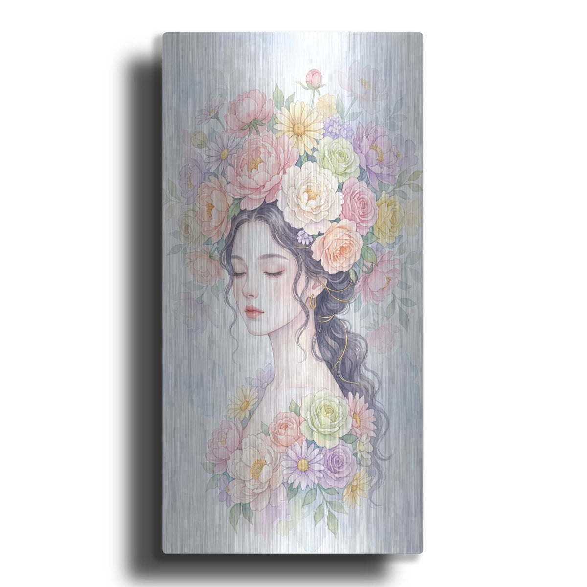'Floral Portrait II' by Veve – Metal Wall Art