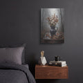 'Flowers in the Mist' by Veve – Metal Wall Art, 12x16 room view