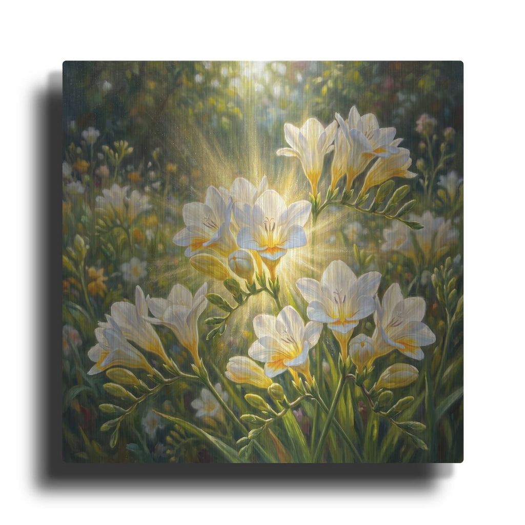 'Freesia Sun Spray' by Veve – Metal Wall Art