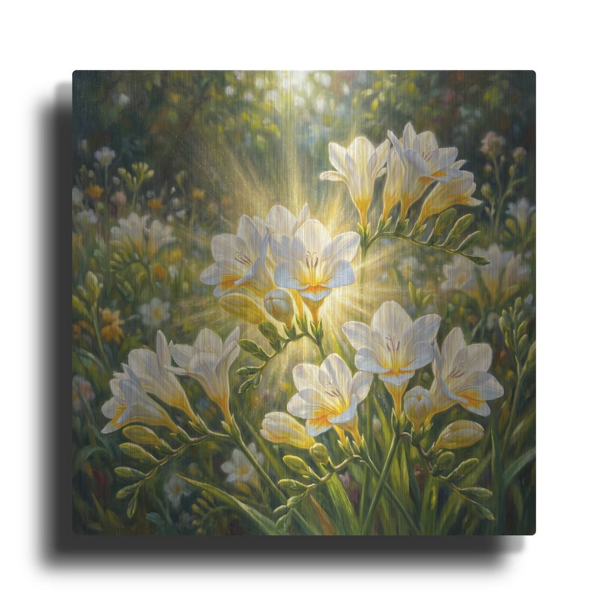 'Freesia Sun Spray' by Veve – Metal Wall Art