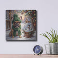 'French Bulldog Winter Wihes' by Veve – Metal Wall Art, 12x12 room view