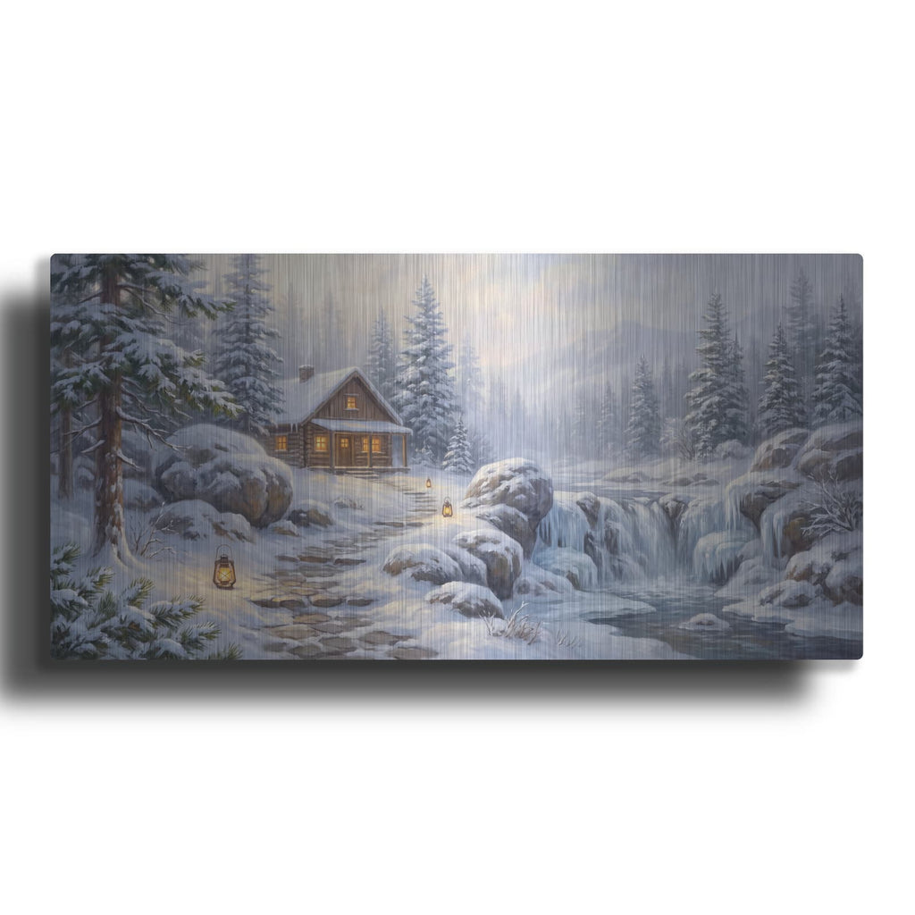 'Frozen Waterfall' by Veve – Metal Wall Art