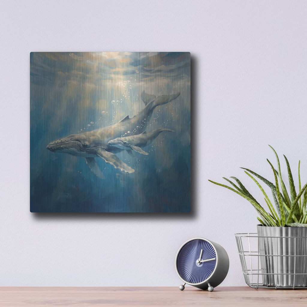 'Gentle Giants' by Veve – Metal Wall Art, 12x12 room view