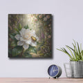 'Golden Beetle and Gardenia' by Veve – Metal Wall Art, 12x12 room view
