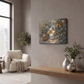 'Golden Christmas' by Veve – Metal Wall Art, 16x12 room view