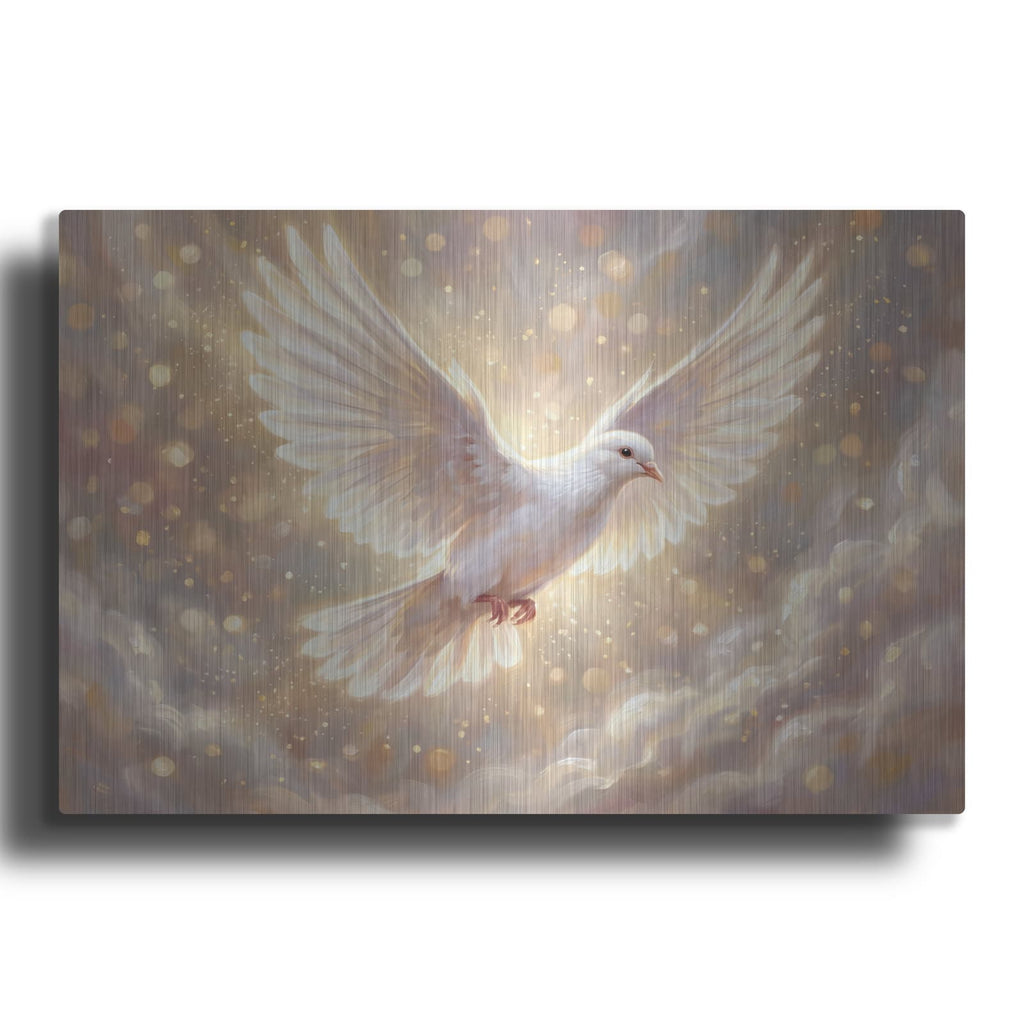 'Golden Dove' by Veve – Metal Wall Art