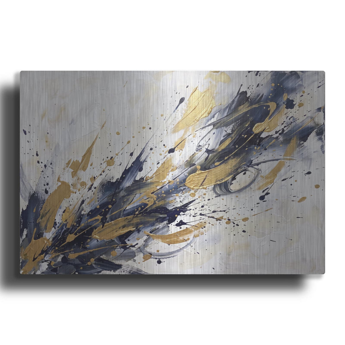 'Golden Momentum' by Veve – Metal Wall Art