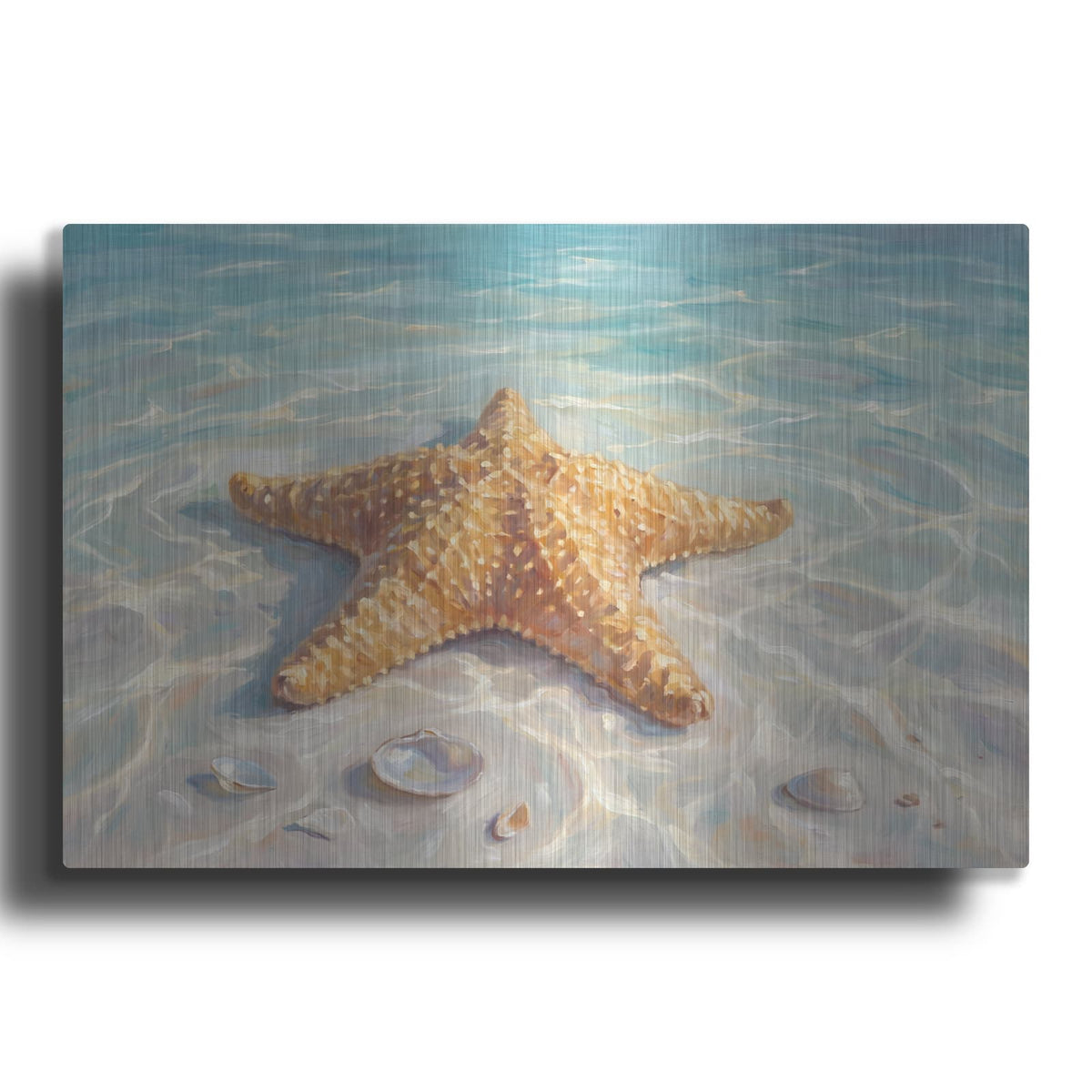 'Golden Starfish' by Veve – Metal Wall Art