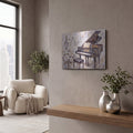 'Grand Piano — Ivory and Gold Harmony' by Veve – Metal Wall Art, 16x12 room view