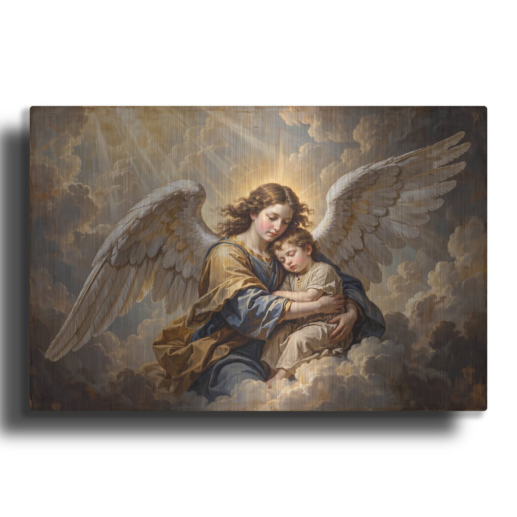 'Guardian Angel Protection' by Veve – Metal Wall Art