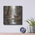 'Guardian of the Quiet Stream' by Veve – Metal Wall Art, 12x12 room view