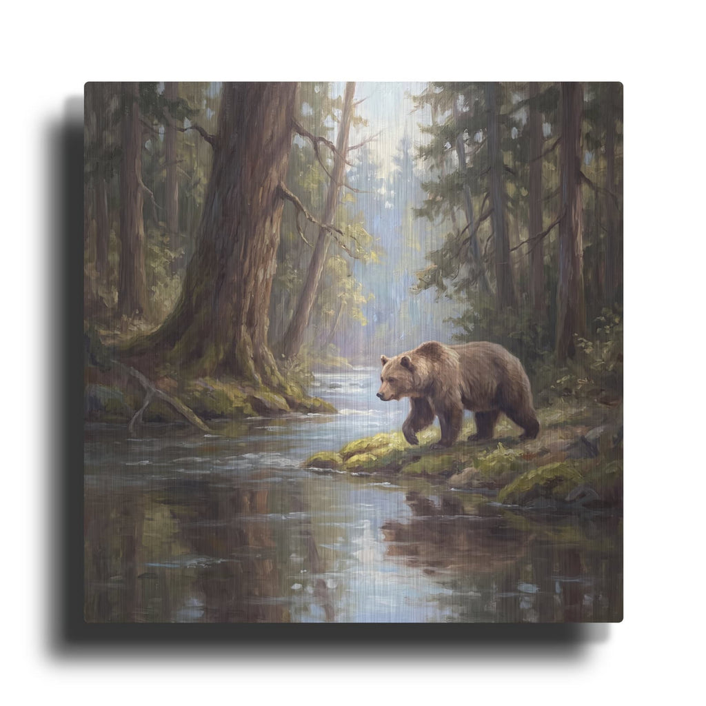 'Guardian of the Quiet Stream' by Veve – Metal Wall Art