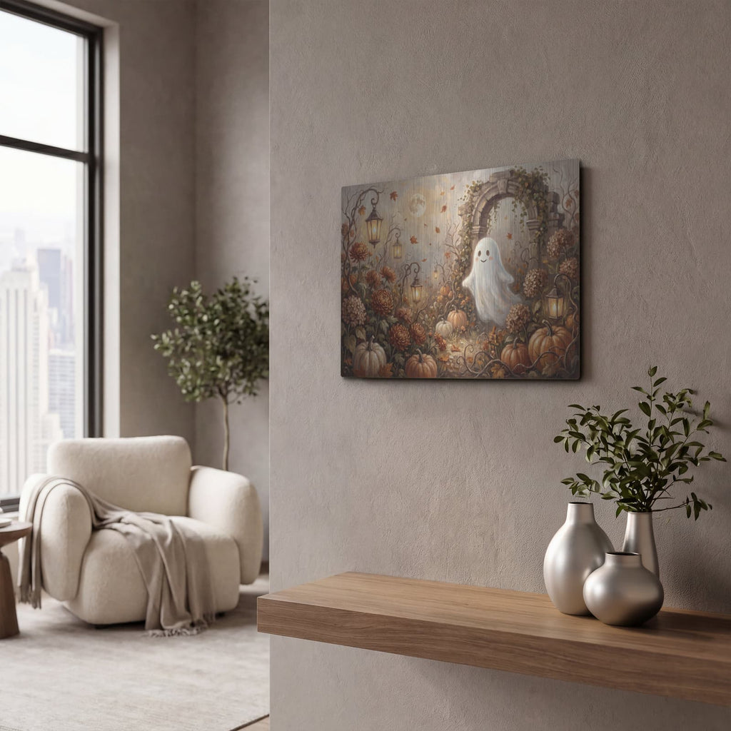 'Halloween Flowers' by Veve – Metal Wall Art, 16x12 room view