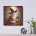 'Halloween Fox Witch' by Veve – Metal Wall Art, 12x12 room view