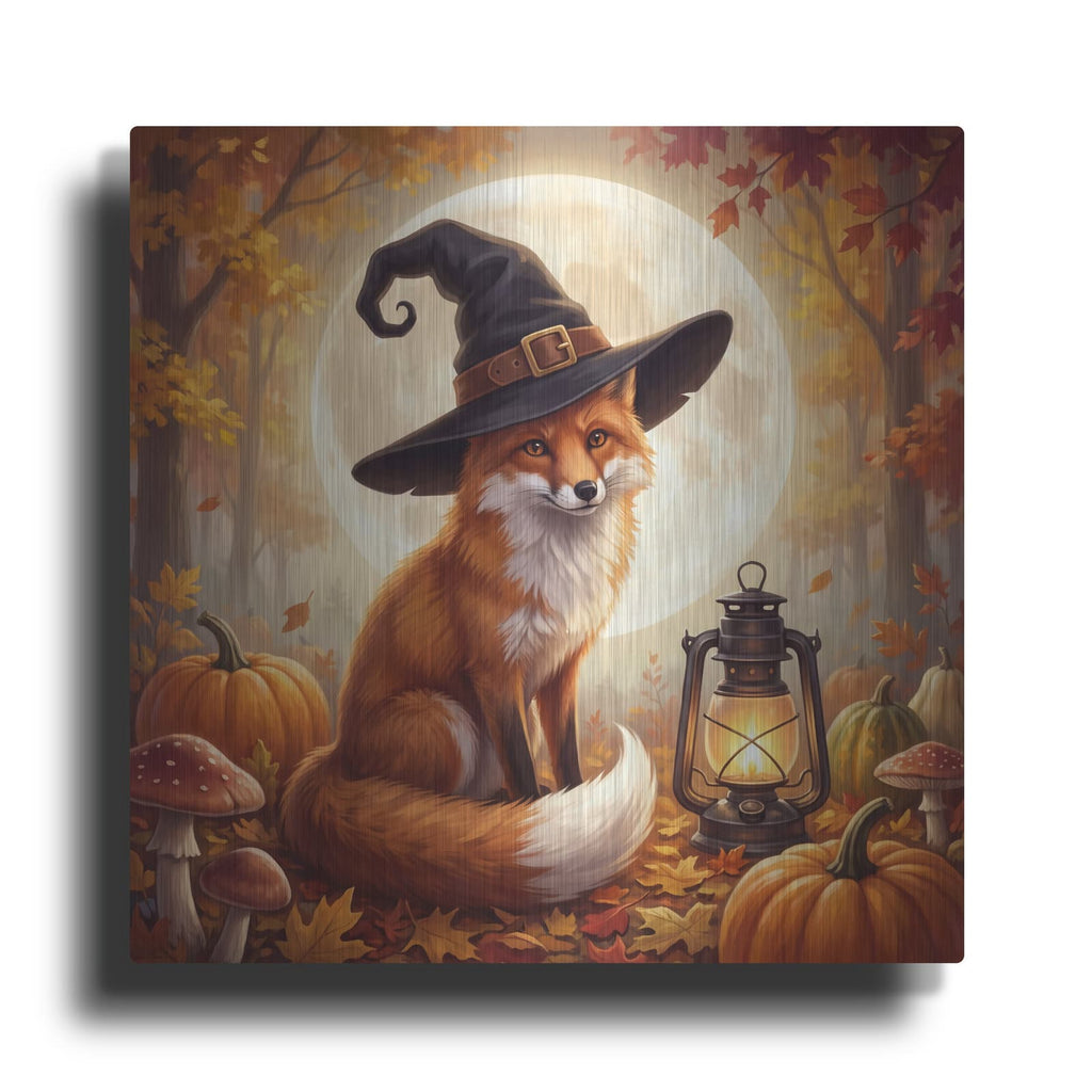 'Halloween Fox Witch' by Veve – Metal Wall Art