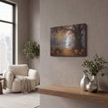 'Halloween Ghost Swing' by Veve – Metal Wall Art, 16x12 room view