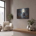 'Halloween Ghostly Carriage' by Veve – Metal Wall Art, 16x12 room view