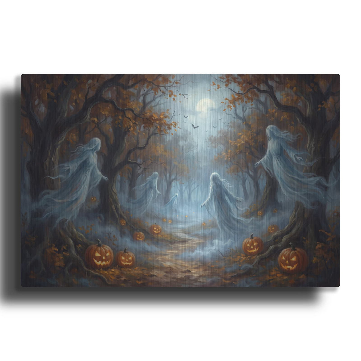'Halloween Ghostly Forest' by Veve – Metal Wall Art