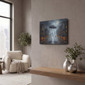 'Halloween Ghosts Under Umbrella' by Veve – Metal Wall Art, 16x12 room view