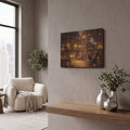 'Halloween Haunted Library' by Veve – Metal Wall Art, 16x12 room view