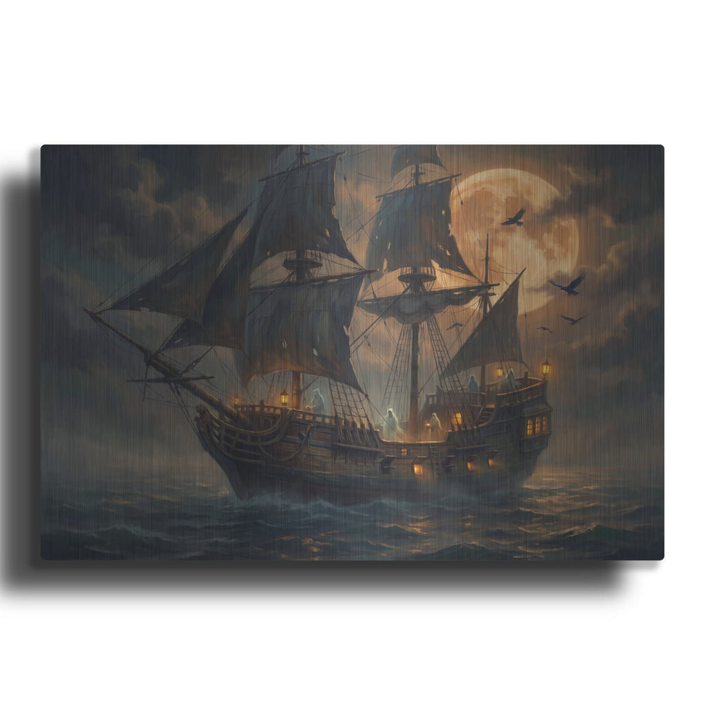 'Halloween Haunted Ship' by Veve – Metal Wall Art