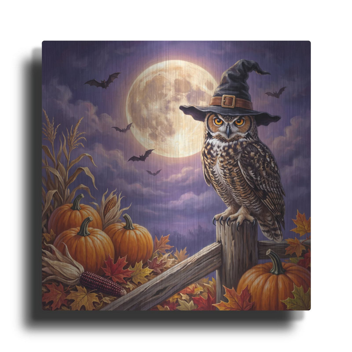 'Halloween Owl' by Veve – Metal Wall Art