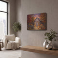 'Halloween Pumpkin Barn' by Veve – Metal Wall Art, 16x12 room view