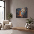 'Halloween Pumpkin Tower' by Veve – Metal Wall Art, 16x12 room view
